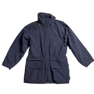 J. Crew Vintage Navy Cotton Nylon Oarsman Zip Parka Multiple Pockets Men’s Small
